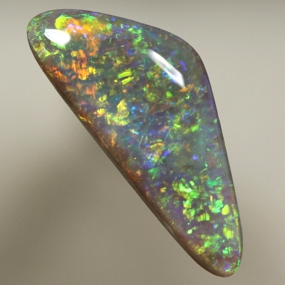 SOLID BLACK OPAL Sparkling gem fire, Floral Harlequin pattern. SEE VIDEO  